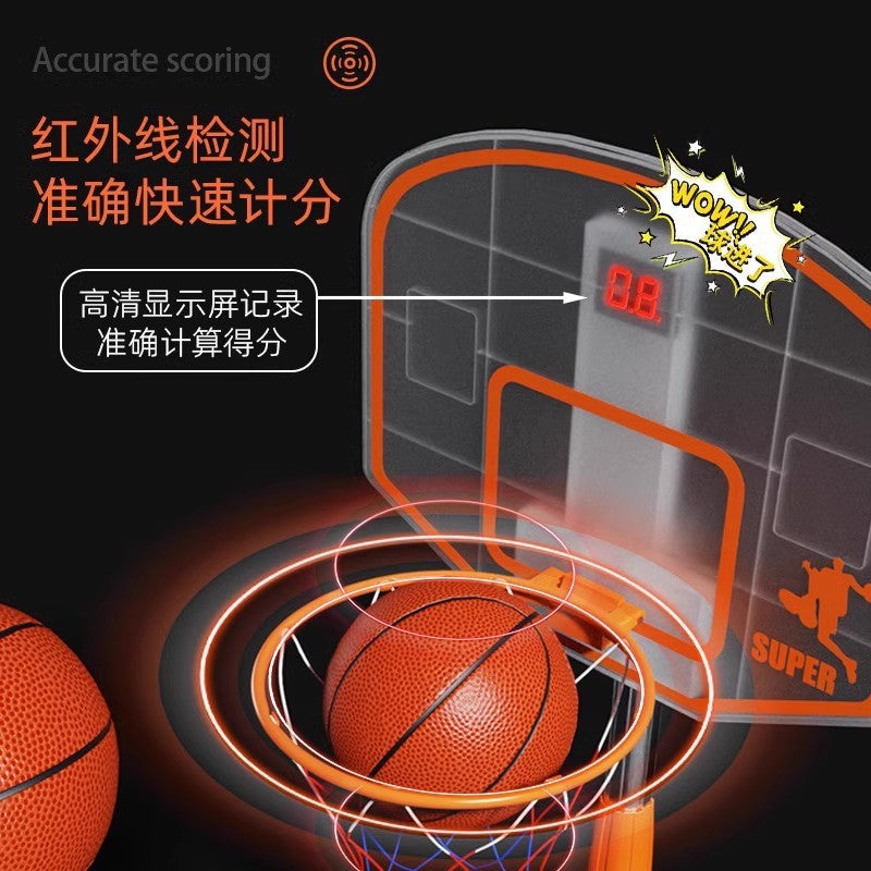 Kids' basketball hoop set - indoor home use, adjustable height, portable basketball stand toy for boys, perfect for toddlers, preschoolers, and kindergarteners