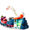 kids macaron electric rail car magnetic train engineering vehicle artificial locomotive boy toy