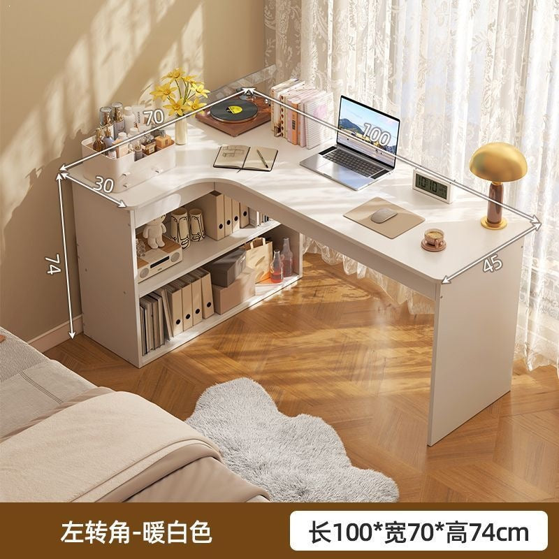 Computer desk desktop for home bedroom bookshelf all-in-one student study writing desk corner multifunctional office desk