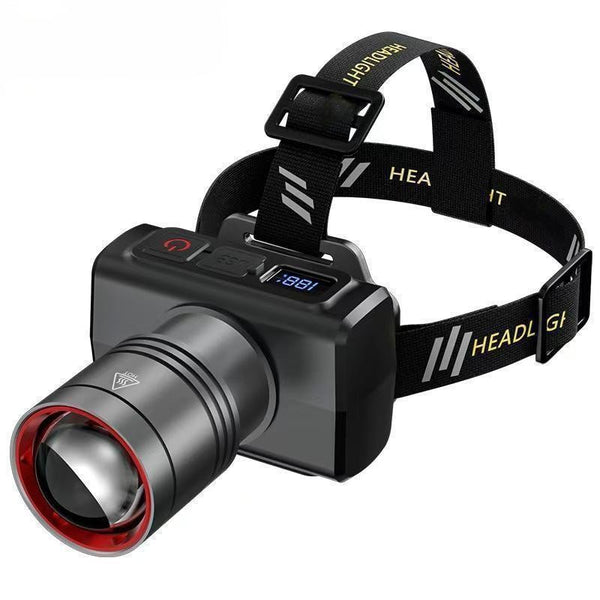 New white laser aluminum alloy portable headlamp Retractable zoom function long battery life headlamp for outdoor lighting