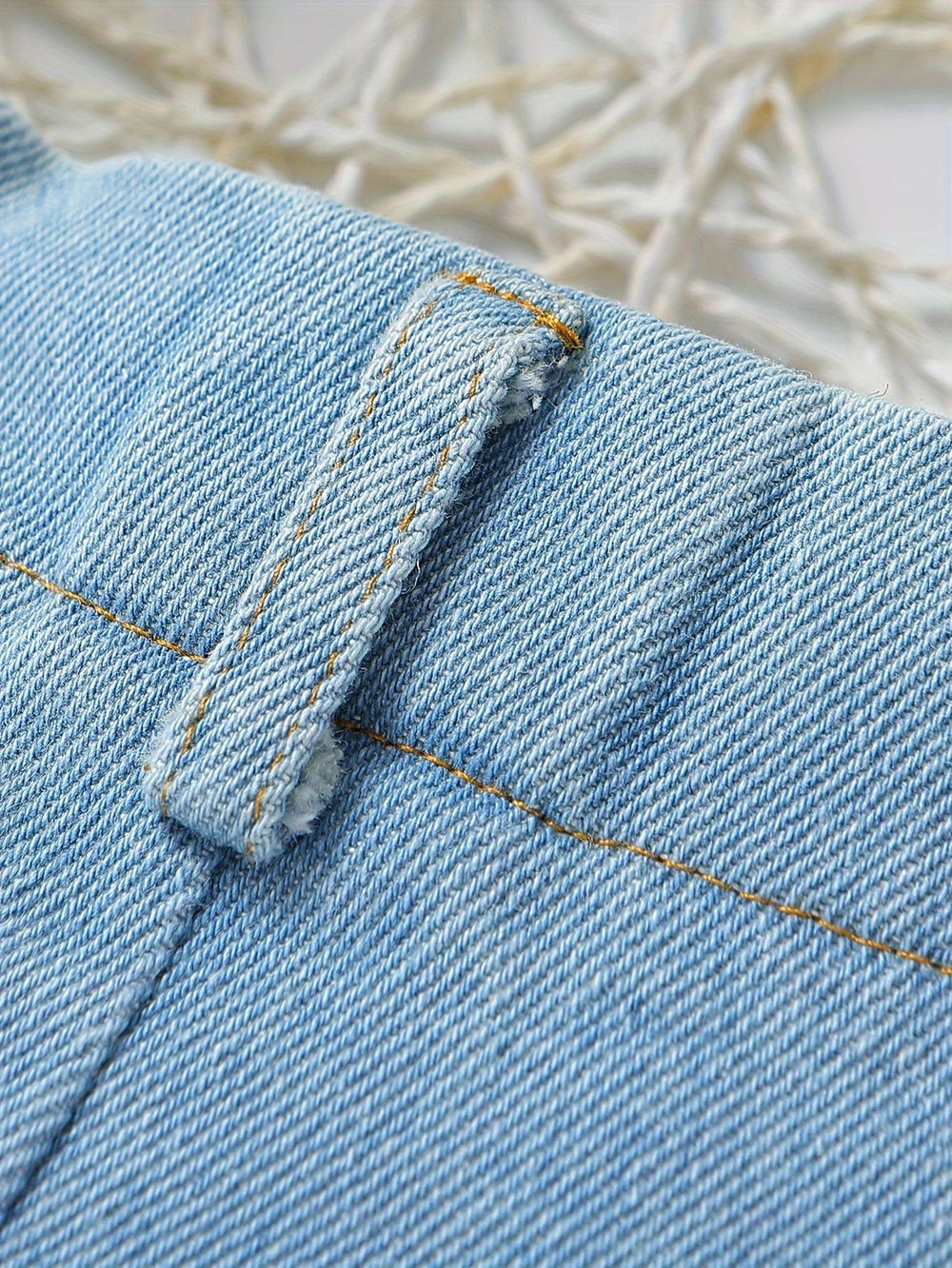 european and american style cross-border girls' denim washed mini skirt - big kids' skirt