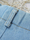 european and american style cross-border girls' denim washed mini skirt - big kids' skirt