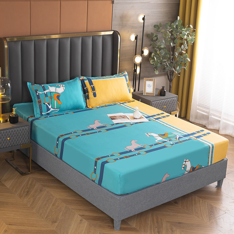 Printing fitted sheet bed cover simmons protective dust cover all-inclusive elastic bed cover that won't pill or shrink