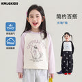 Factory wholesale  autumn new casual girl's sweet raglan sleeve patchwork t-shirt top for toddlers and young children