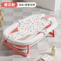 Baby bathtub, infant bathtub, toddler sit-up & recline foldable bath tub, portable home storage for newborn and children's supplies