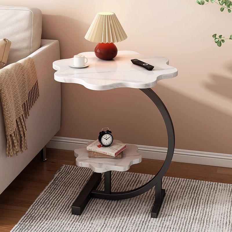 Scandinavian style accessible luxury bedside table bedside storage rack living room sofa side table small coffee table bedside table marble countertop