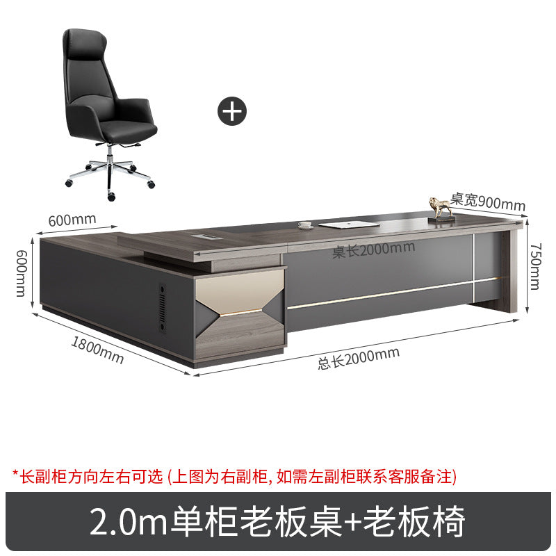 Boss desk simple modern president desk and chair combination double side cabinet head desk manager supervisor office furniture