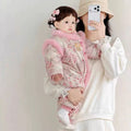 Newborn baby girl cute princess full moon baby fall and winter chinese style jumpsuit han dynasty thickenedcute outing clothes