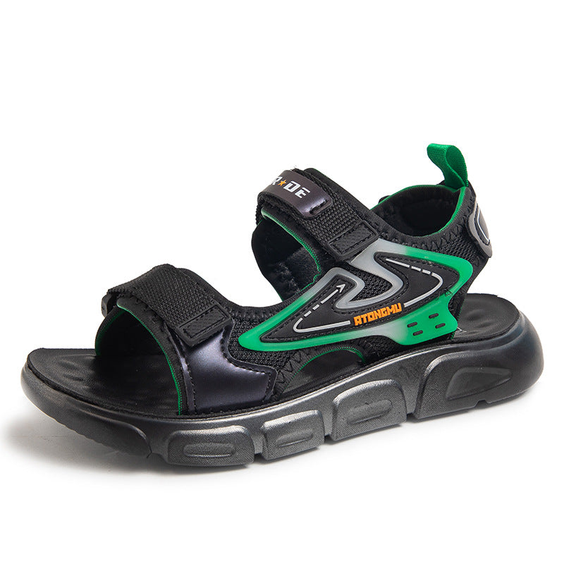 Summer new children's sandals soft-soled students running classmates trendy boys handsome polyurethane beach shoes