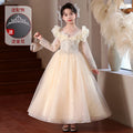 Girls' evening gown princess dress - new  birthday tutu dress for hosts, piano performances, and stage shows