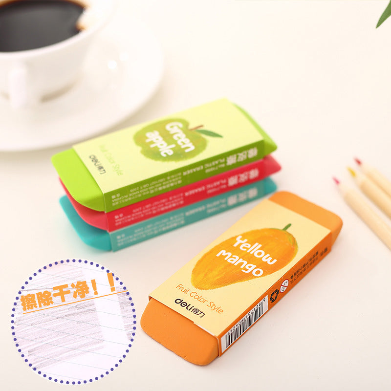 Deli 71050 Color Eraser Large Creative Fruit Eraser Student Fresh Fruit Children's Creative Correction