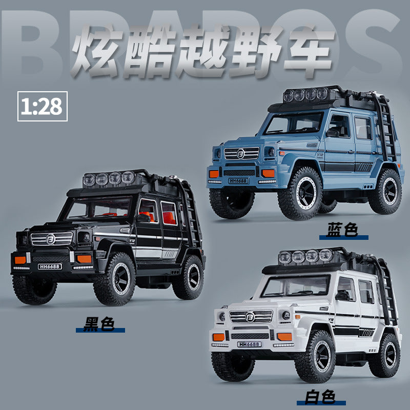 Kids' realistic inertia off-road vehicle model - doors open, lights & music - inertia toy car - cross-border hot seller