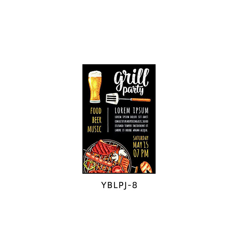 Beer painting industrial style bar decoration painting music dining bar KTV box izakaya pub barbecue shop mural