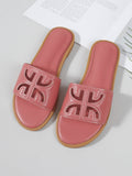 2026 new summer fashion flat sandals - women's one-strap beach slippers for travel