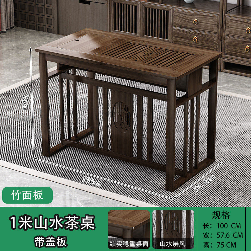 Balcony tea table and chair combination New Chinese-style office household small apartment Kung Fu tea table Boiling water integrated tea making table