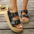 Women's summer casual slides - one-strap buckle sandals - retro korean style - plus size casual beach shoes -  collection