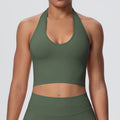 New arrivalsexy back halter yoga bra fashion seamless breathable sports intimatesoutwear running fitness vest