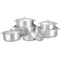 Aluminum pot aluminum sanding pot 6-piece suit pot uncoated pot south american african double-ear soup pot factory direct sales pot