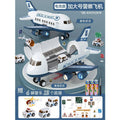 Extra large police aircraft 4 alloy cars + road signs [battery version]