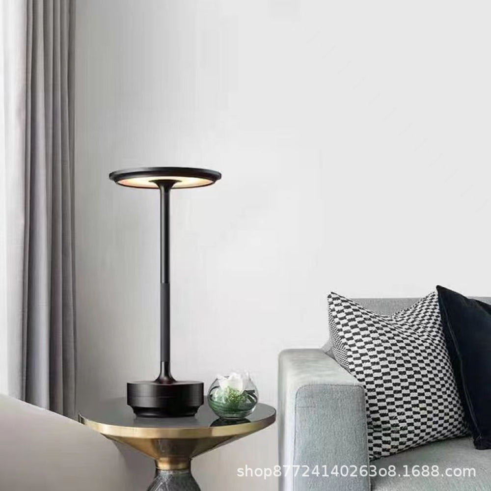 Usb rechargeable table lamp - touch control, retro industrial style, perfect for bars, restaurants, studies, bedrooms, and bedside tables