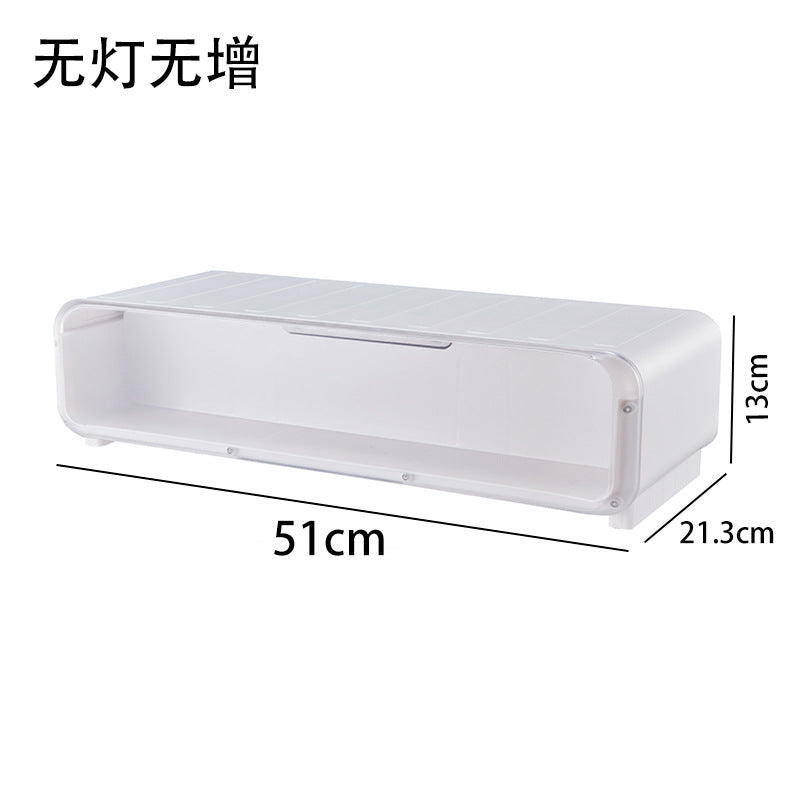 Figure storage box, computer monitor heightening rack, multi-functional home desktop shelf, transparent blind box display cabinet