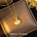 【titanium steel】korean style diamond-studded fashion hot-selling pearl necklace for women - non-fading, elegant, high-end, and perfect for sweater chains & jewelry