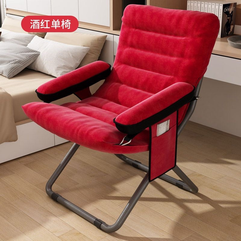 Scandinavian simple lazy sofa fabric iron single lounge chair lunch break accessible luxury reading casual chair bedroom office