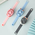 Children's day gift watch fan - mini usb rechargeable portable silent wrist fan for students