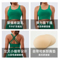 Eco-friendly fabric yoga tank top - push-up, criss-cross back, sports bra for running and fitness - women's yoga bra