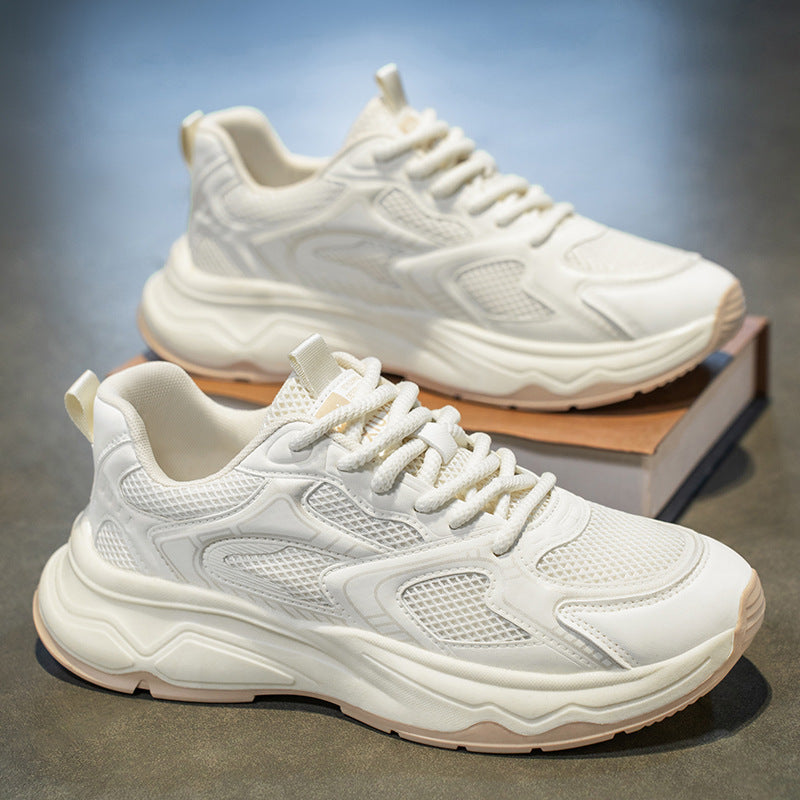 Men's shoes 2025 winter new breathable mesh lightweight running sneakers men's casual travel shoes chunky sneakers