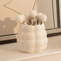Cream style ceramic fruit fork light luxury set high appearance stainless steel fruit pick home decoration storage tube wholesale