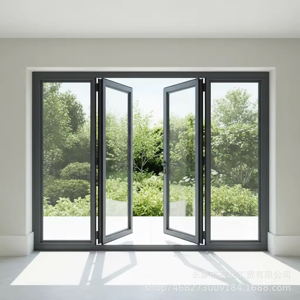 Heavy-duty folding doors available nationwide: wind-resistant, thickened aluminum alloy sliding and swing doors for hotels, clubs, shops, and villas