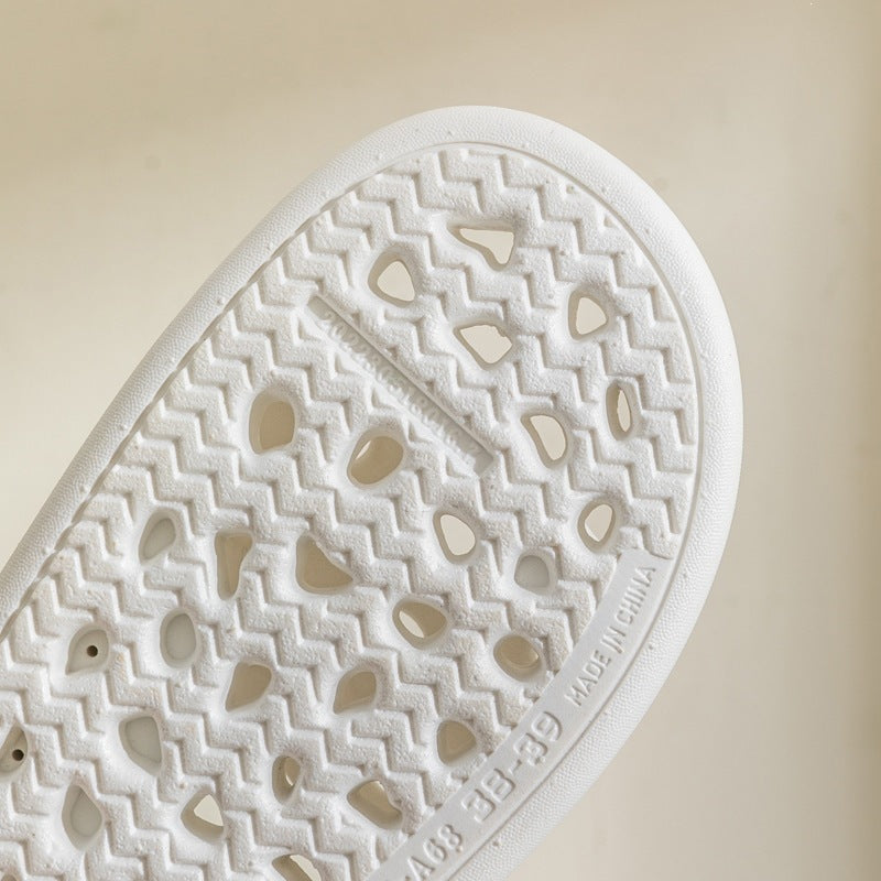 Bathroom bath slippers women's summer indoor non-slip water leakage slippers non-slip cut out bathroom couple shower slippers men