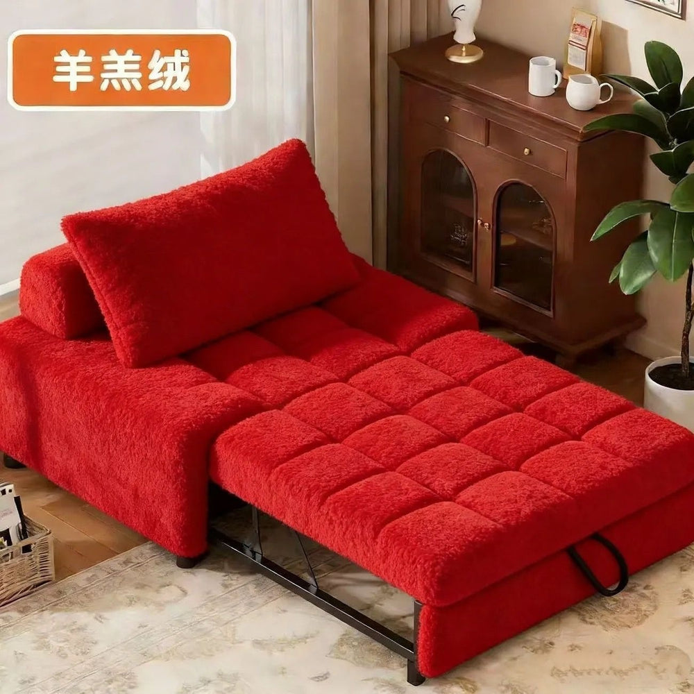 Foldable sofa bed all-in-one dual-purpose small apartment living room balcony multi-functional telescopic bed single double pull-out sofa cotton