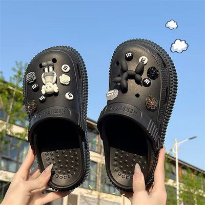 2025 baotou sandals women's hot style clogs outwear non-slip home soft beach new arrivalcouple sandals