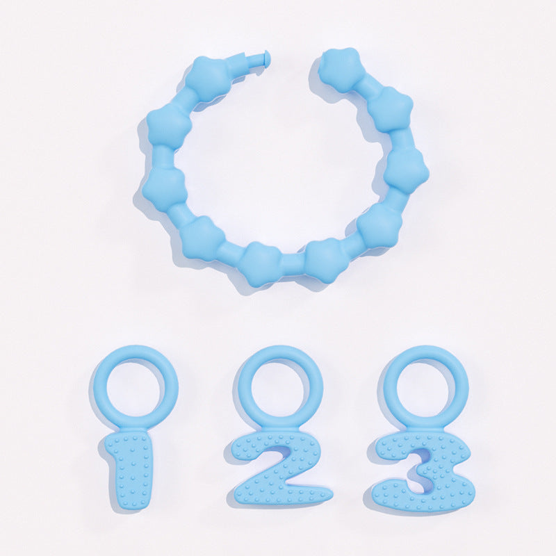 Baby silicone bracelet, toothpaste, baby anti-eating hand glue, gnawing baby teeth, toy pacifier, molar stick