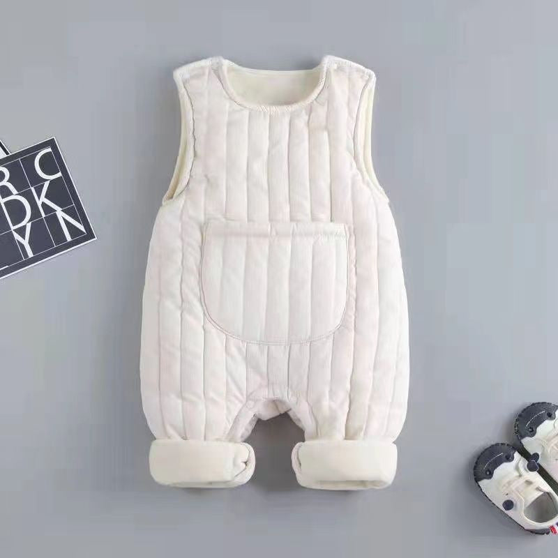 Baby rompers, overalls, and fleece-lined pants - newborn & toddler outerwear for autumn/winter