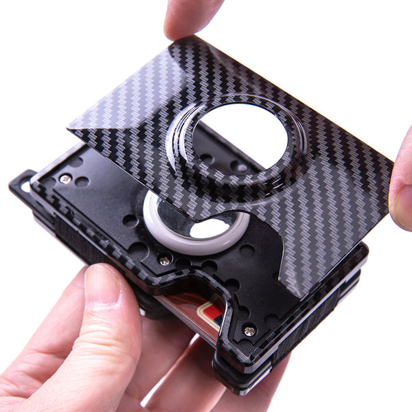 Change key bag Carbon fiber card bag RFID credit card protective cover airtag locator Credit card holder