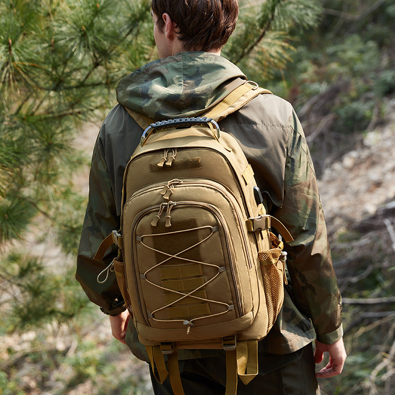 Outdoor sports mountaineering bag large capacity Oxford cloth camouflage tactical backpack men's large capacity multi-compartment backpack