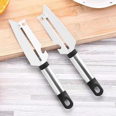 Stainless steel hanging fish scale peeler - kitchen & home use fruit, potato, and vegetable peeler