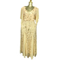 European and american plus-size women's clothing:  summer new arrival - short sleeve v-neck, cinched waist, ruched mesh panel long dress