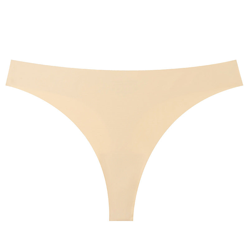 fashion seamless ice silk bikini underwear low-waist plaid breathable pure cotton bottom crotch girls briefs