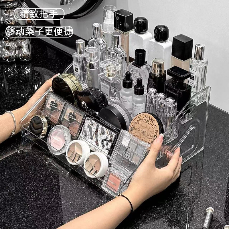 Acrylic ladder display stand blind box storage rack bar storage multi-layer transparent display stand cosmetics storage rack