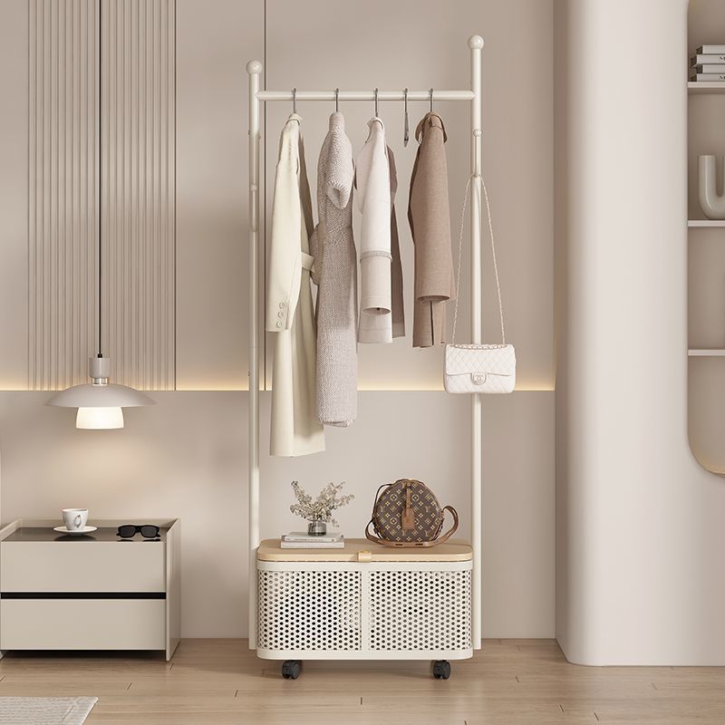 Coat rack simple bedroom cream floor-standing clothes rack for home clothes rack storage movable clothes rack