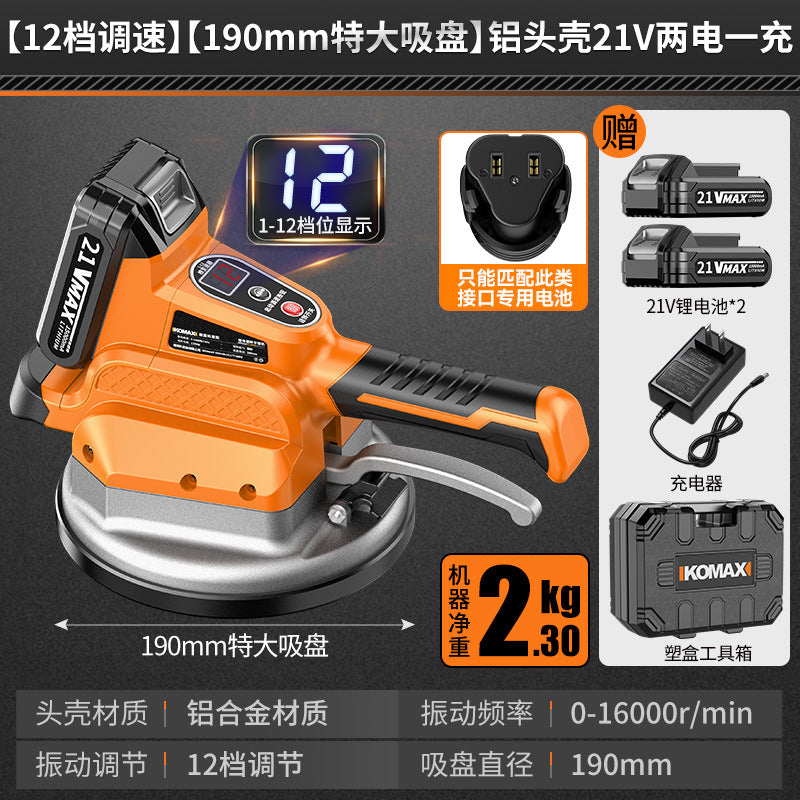 Tile laying machine - high-power electric vibrator for smart large format wall and floor tiles - the ultimate tile installation tool