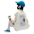 Boys' summer outfit  new kids' summer clothes trendy handsome fashionable boy's short-sleeve sports summer clothing set
