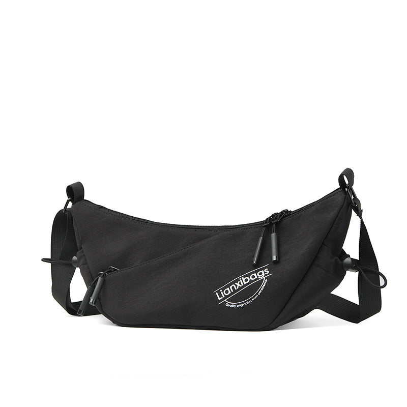 Crossbody bag men's large-capacity design sense niche messenger bag 2025 new fashion sports fitness outdoor breast bag