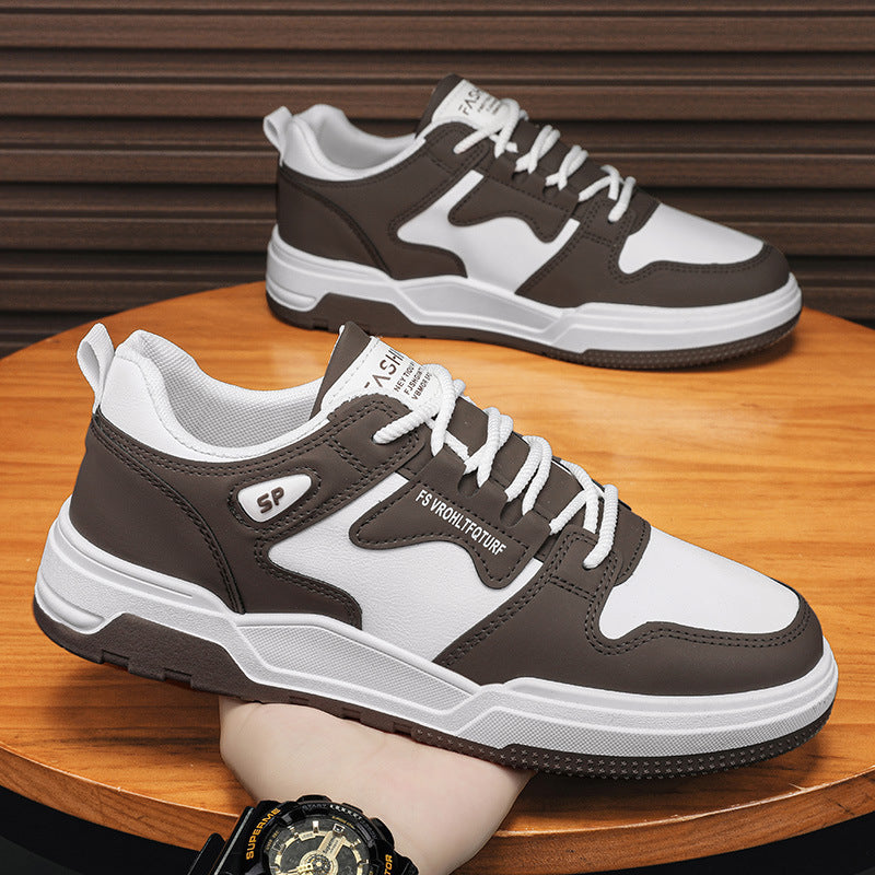 2025 new spring men's ins-style sneakers: waterproof athletic shoes, casual low-top flats, versatile and breathable