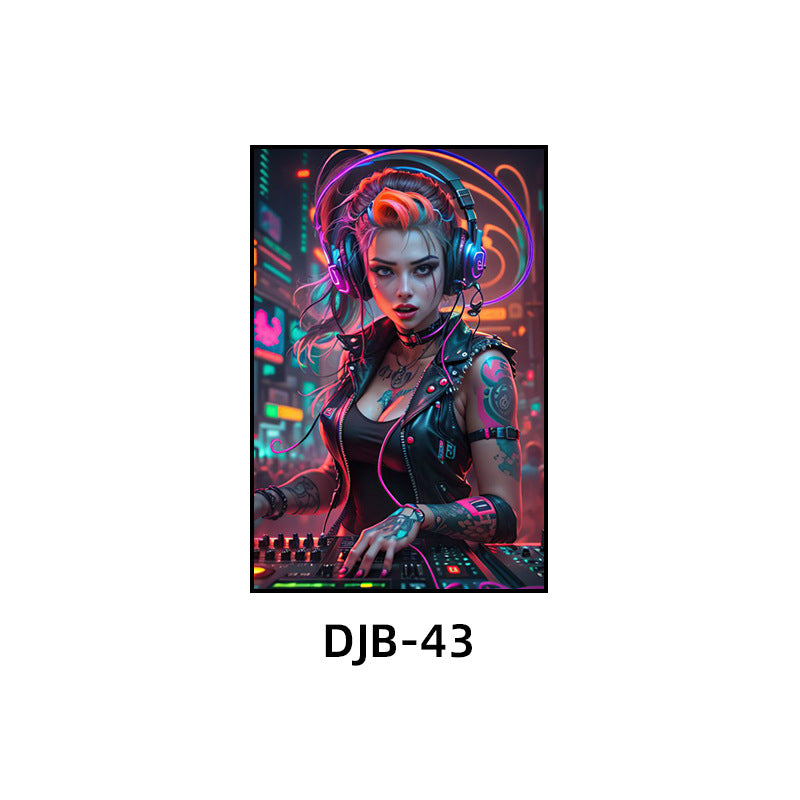 Bar luminous decorative painting ktv box atmosphere led hanging painting nightclub club trend creative neon mural