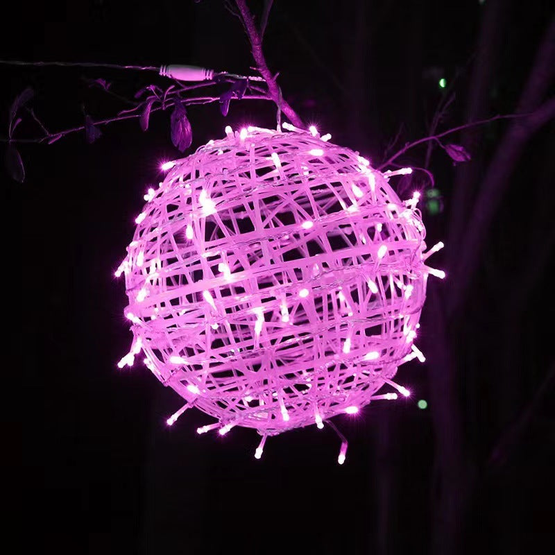 LED vine ball lamp holiday decoration outdoor ball lamp landscape hanging tree ball lamp street outdoor lighting lantern string